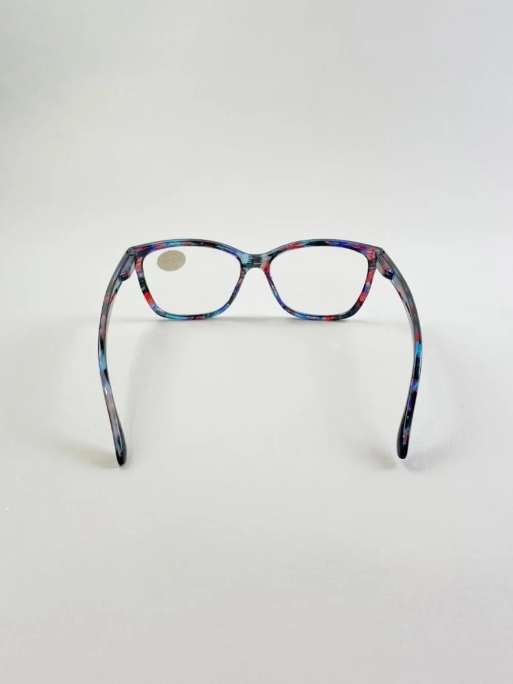 POP Eyewear +2.50 Blue & Red Marble Reading Glasses